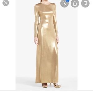BCBGMaxazria Fresno Gold Maxi Dress